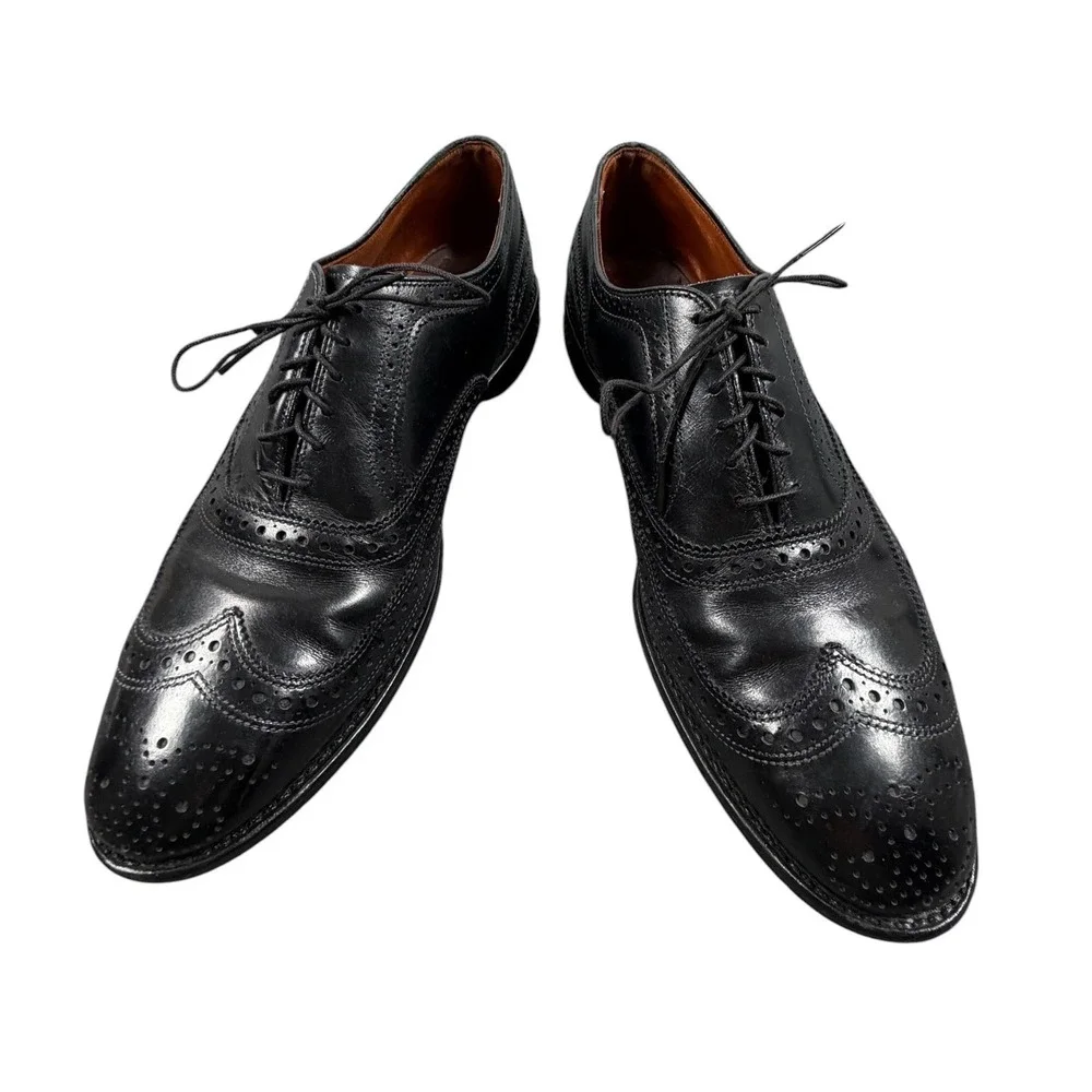 Allen Edmonds Mens Dress Shoes McAllister Wingtip Oxford Brogue Black 9.5 E